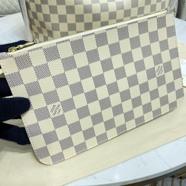 Louis vuitton original damier azur neverfull mm N41361 beige