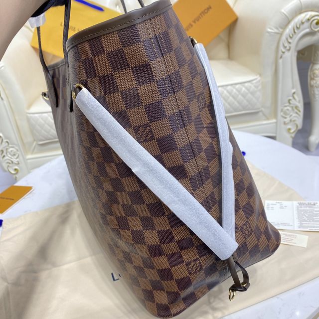 Louis vuitton original damier ebene neverfull gm N41357 red