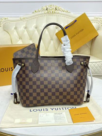 Louis vuitton original damier ebene neverfull pm N41359 red