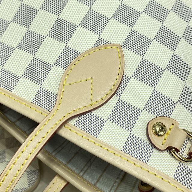 Louis vuitton original damier azur neverfull pm N41362 beige