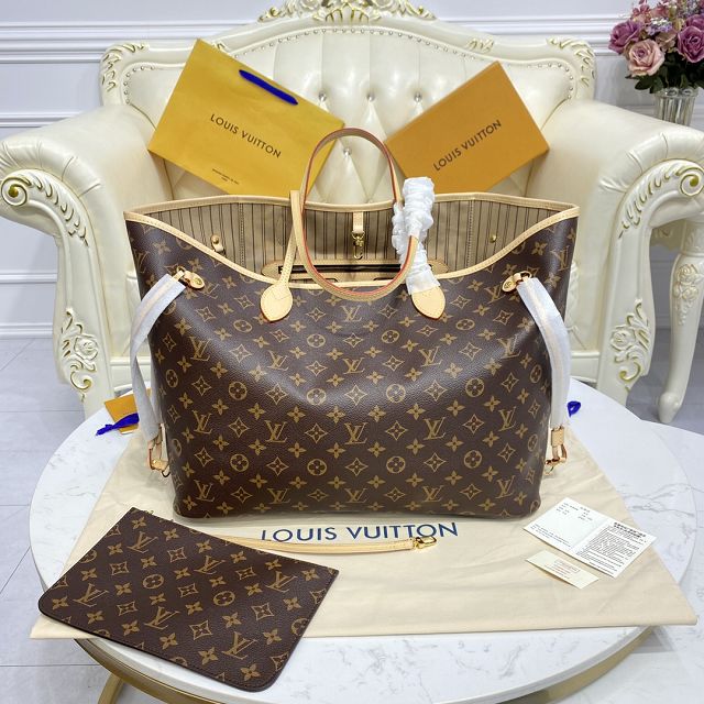 Louis vuitton original monogram canvas neverfull gm M40990 beige