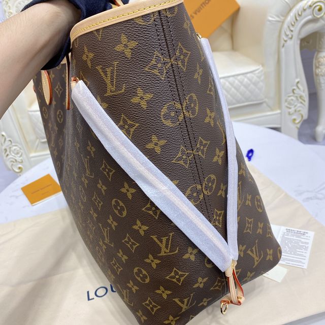 Louis vuitton original monogram canvas neverfull gm M41180 rose red