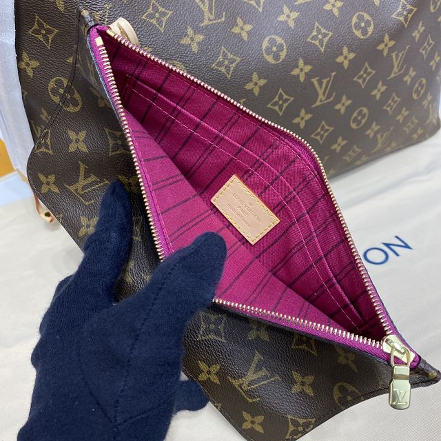 Louis vuitton original monogram canvas neverfull gm M41180 rose red