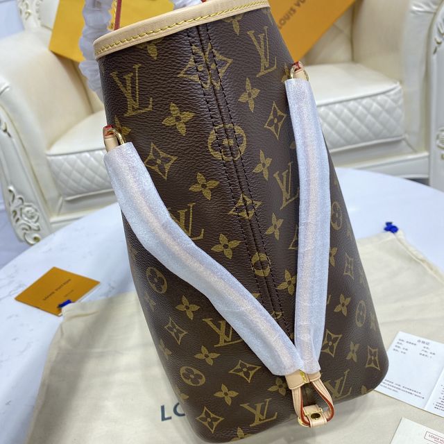 Louis vuitton original monogram canvas neverfull mm M41177 red