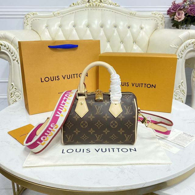 Louis vuitton original monogram canvas speedy 20 M45948 rose red