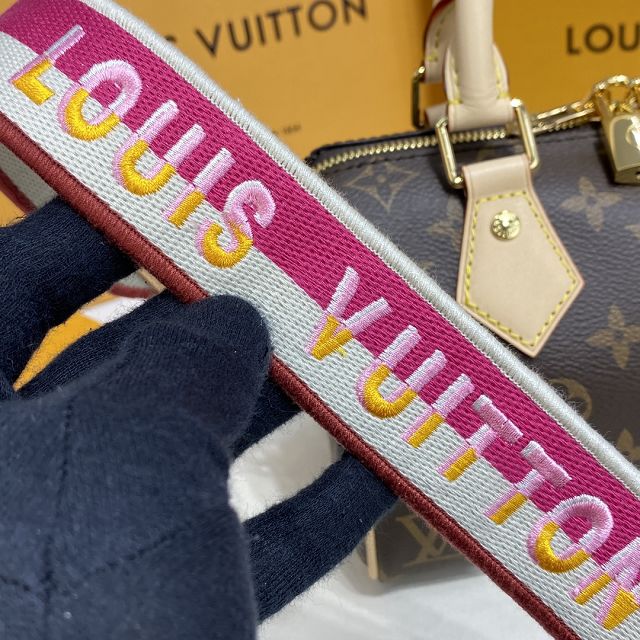 Louis vuitton original monogram canvas speedy 20 M45948 rose red