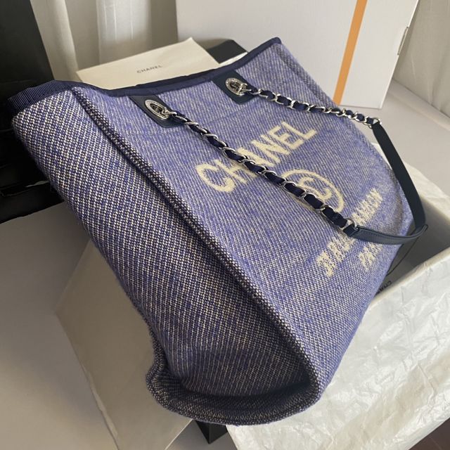 CC original mixed fibers shopping bag A67001-3 blue