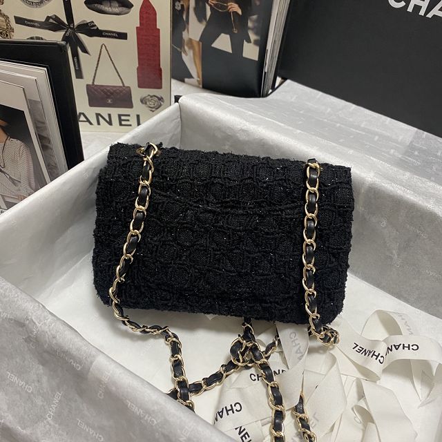 CC original tweed mini flap bag A69900 black