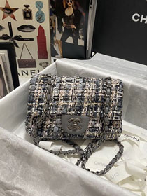 CC original tweed mini flap bag A69900 grey