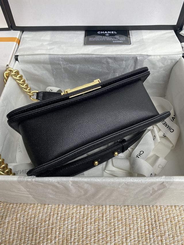 CC original fine grained calfskin small boy handbag A67085 black