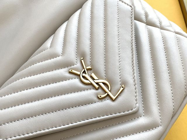 YSL original lambskin joe backpack 672609 white