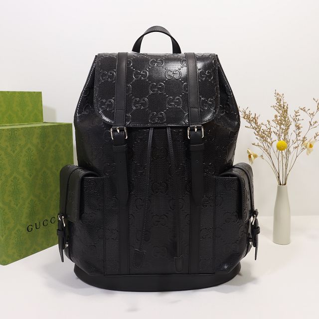 GG original embossed calfskin backpack 625770 black