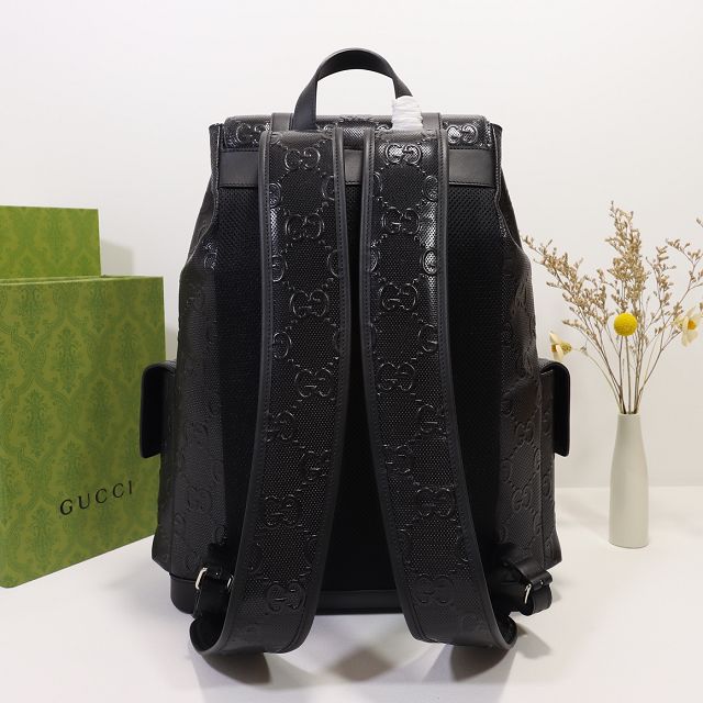 GG original embossed calfskin backpack 625770 black