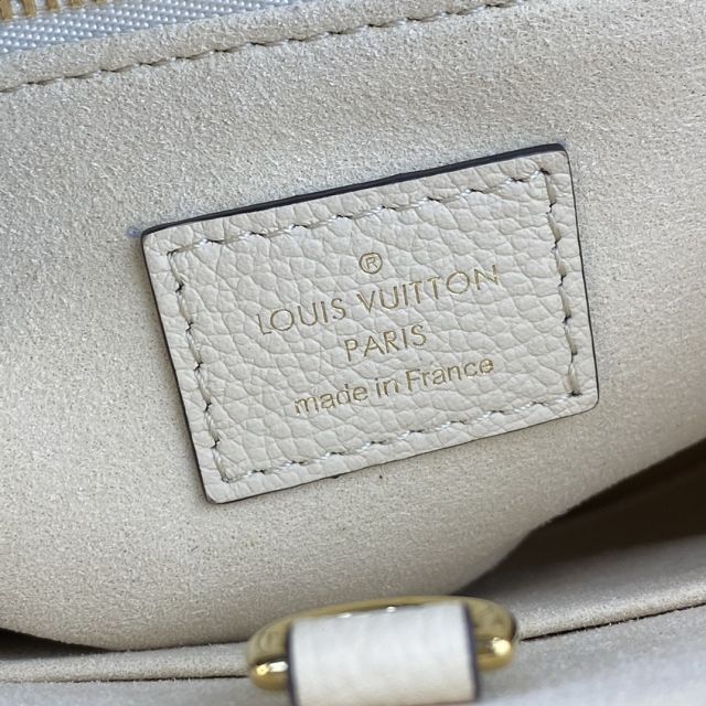 Louis vuitton original embossed calfskin onthego pm M45658 white