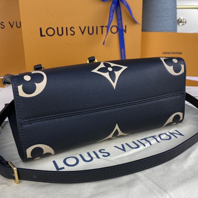 Louis vuitton original embossed calfskin onthego pm M45659 black