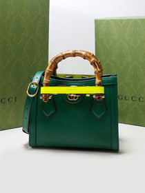 2022 GG original calfskin diana mini tote bag 655661 green