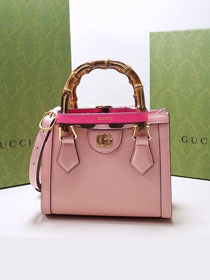 2022 GG original calfskin diana mini tote bag 655661 pink