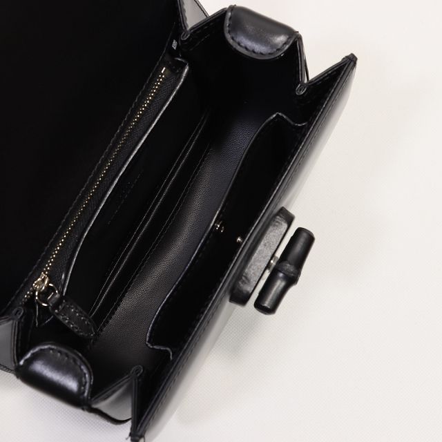 2022 GG original calfskin small top handle bag 675797 black