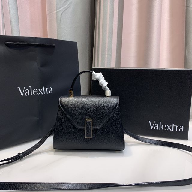 Valextra original calfskin iside nano bag 21028 black