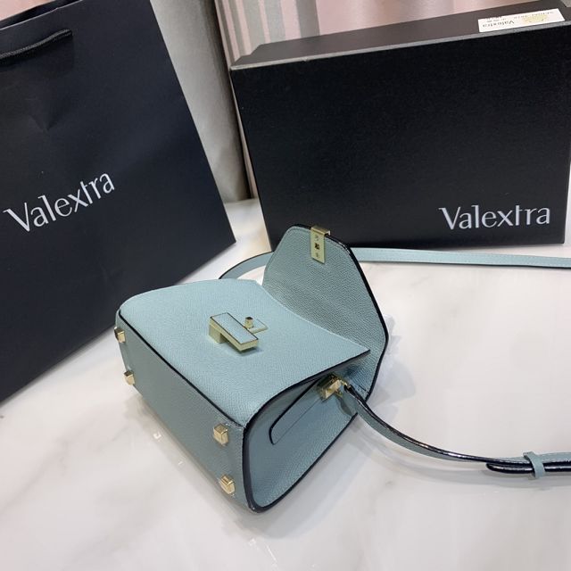 Valextra original calfskin iside nano bag 21028 light blue