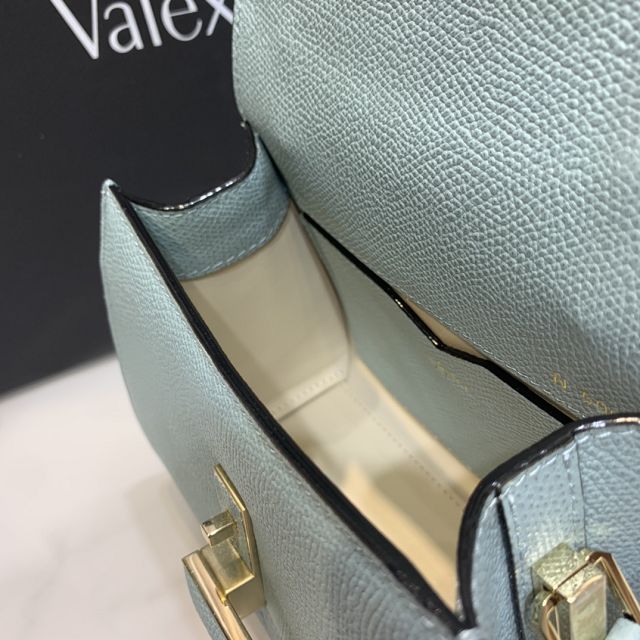 Valextra original calfskin iside nano bag 21028 light blue