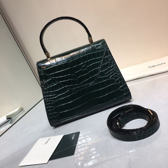 Valextra original crocodile calfskin iside mini bag 36028 dark green