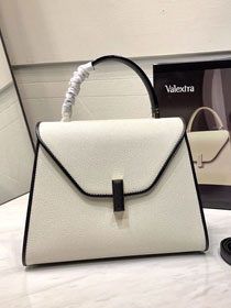 Valextra original calfskin iside medium bag 56028 white&black