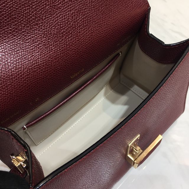 Valextra original calfskin iside mini bag 36028 bordeaux