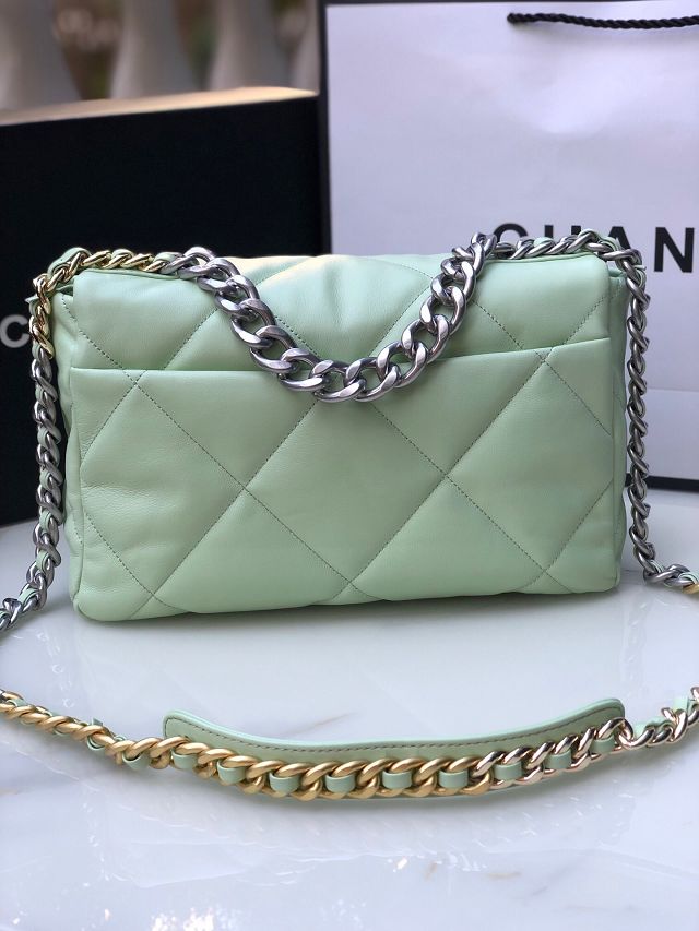 CC original lambskin 19 medium flap bag AS1161 light green