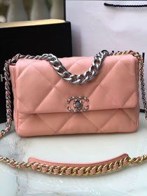 CC original lambskin 19 medium flap bag AS1161 light pink