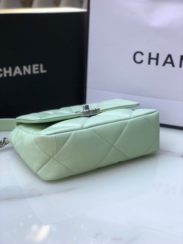 CC original lambskin 19 small flap bag AS1160 light green