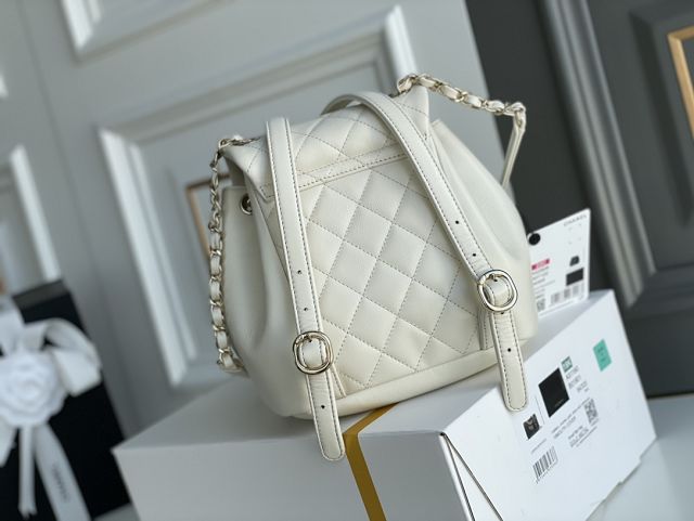 CC original calfskin mini backpack AS2908 white