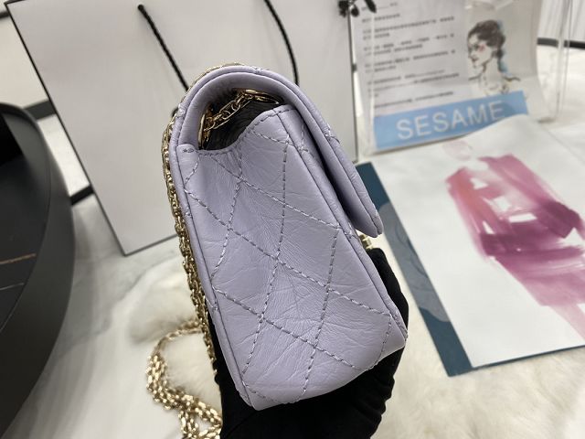 CC original calfskin small 2.55 handbag AS0874 light purple