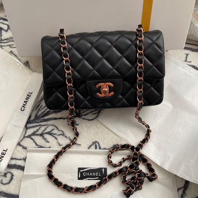 CC original lambskin mini flap bag A69900 black