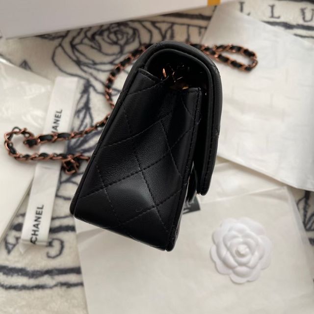 CC original lambskin mini flap bag A69900 black