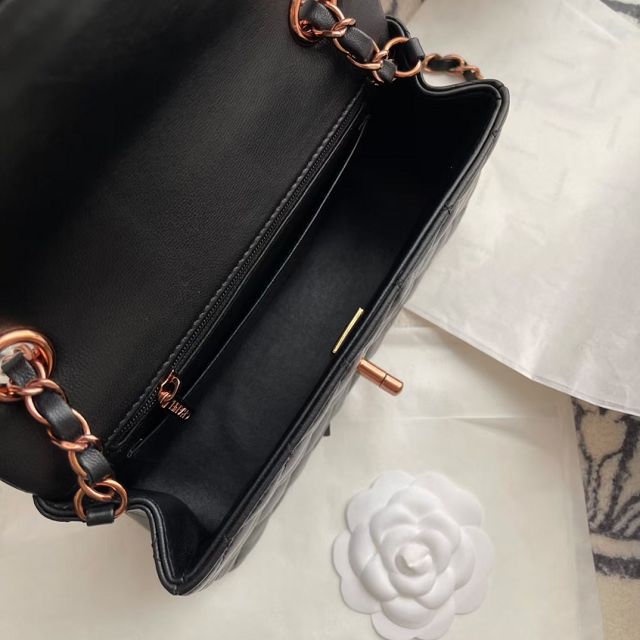 CC original lambskin mini flap bag A69900 black