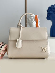 Louis vuitton original epi leather cluny BB handbag M59134 white