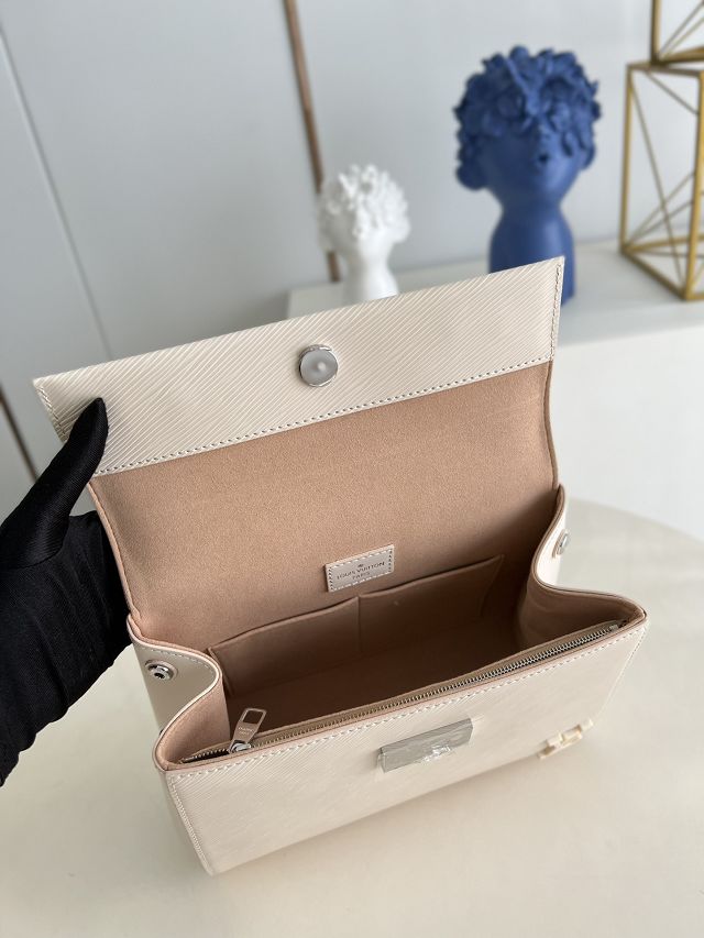 Louis vuitton original epi leather cluny BB handbag M59134 white