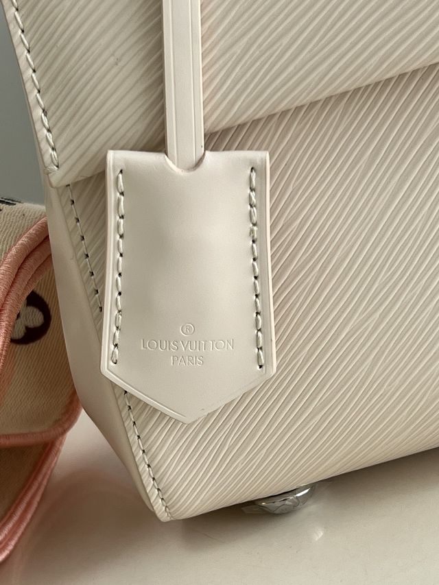 Louis vuitton original epi leather cluny mini handbag M58928 white