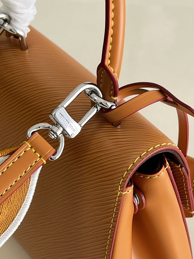 Louis vuitton original epi leather cluny mini handbag M58931 brown