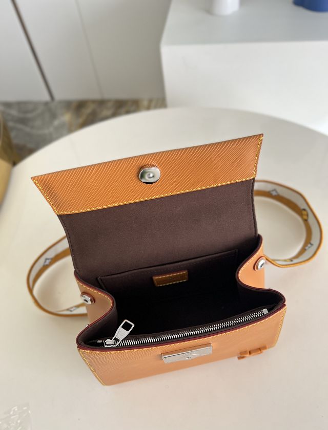Louis vuitton original epi leather cluny mini handbag M58931 brown