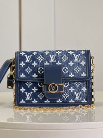 Louis vuitton original denim dauphine mm M59631 blue