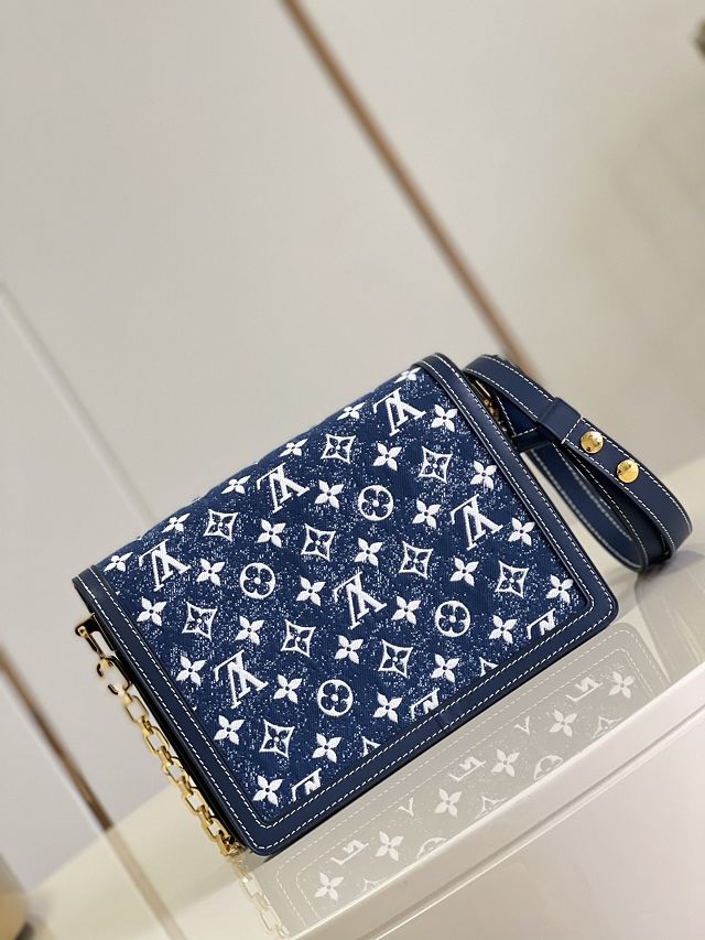 Louis vuitton original denim dauphine mm M59631 blue