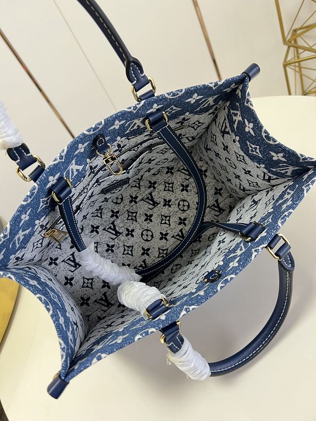 Louis vuitton original denim onthego mm M59608 blue