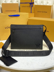 Louis vuitton original calfskin aerogram messenger bag M59329 black