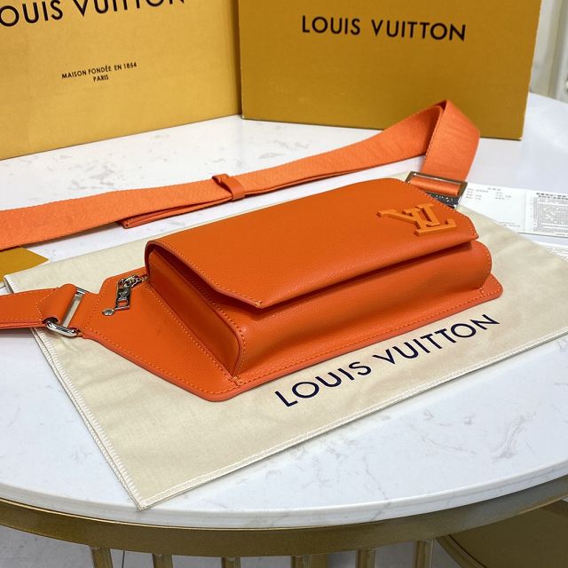 Louis vuitton original calfskin aerogram slingbag M59625 orange