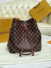 Louis vuitton original damier ebene neonoe bag N40214 burgundy