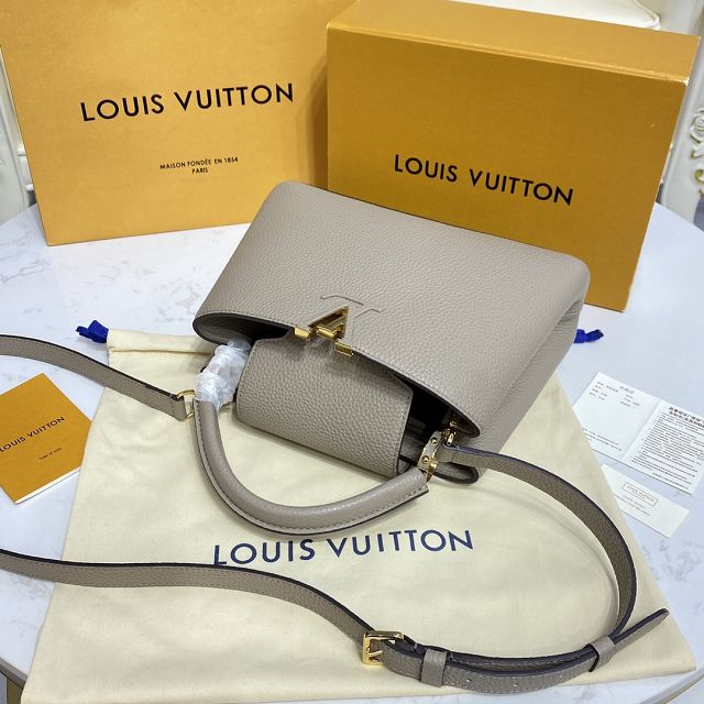 Louis vuitton original calfskin capucines BB handbag M53963 grey