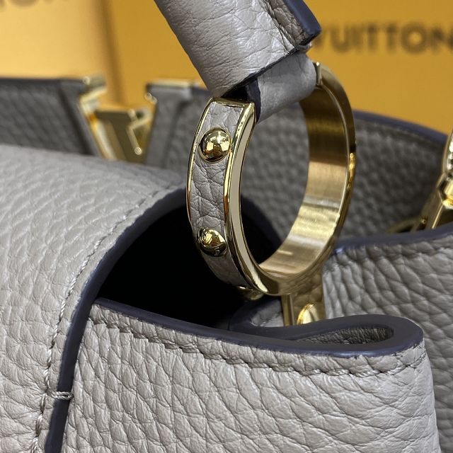 Louis vuitton original calfskin capucines BB handbag M53963 grey