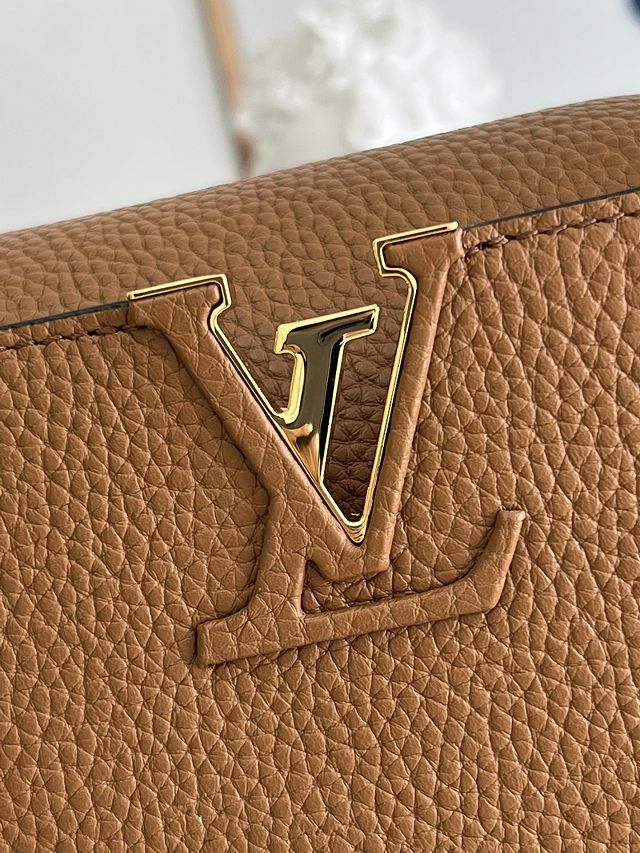 Louis vuitton original calfskin capucines BB handbag M56466 camel